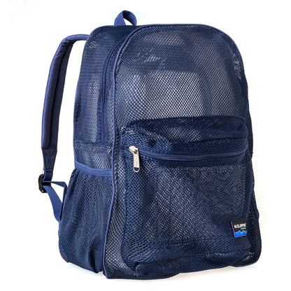 - 20 PACKS | $11.49 PER PACK ||    Wholesale Case Lot: 20 pcs Heavy Duty Classic Gym Student Mesh See Through Netting Backpack Padded Straps