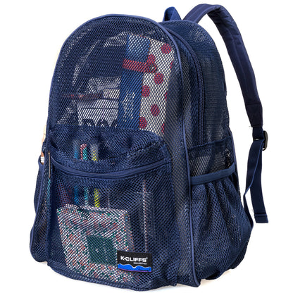 - 20 PACKS | $11.49 PER PACK ||    Wholesale Case Lot: 20 pcs Heavy Duty Classic Gym Student Mesh See Through Netting Backpack Padded Straps
