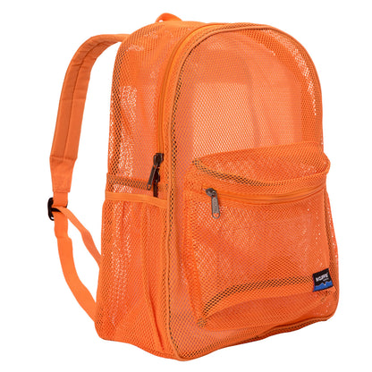 - 20 PACKS | $11.49 PER PACK ||    Wholesale Case Lot: 20 pcs Heavy Duty Classic Gym Student Mesh See Through Netting Backpack Padded Straps