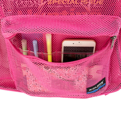 - 20 PACKS | $11.49 PER PACK ||    Wholesale Case Lot: 20 pcs Heavy Duty Classic Gym Student Mesh See Through Netting Backpack Padded Straps