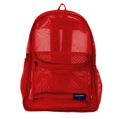 - 20 PACKS | $11.49 PER PACK ||    Wholesale Case Lot: 20 pcs Heavy Duty Classic Gym Student Mesh See Through Netting Backpack Padded Straps