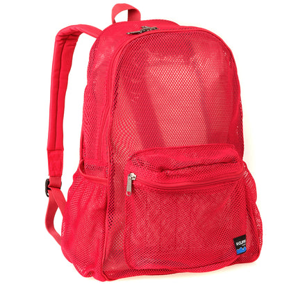 - 20 PACKS | $11.49 PER PACK ||    Wholesale Case Lot: 20 pcs Heavy Duty Classic Gym Student Mesh See Through Netting Backpack Padded Straps