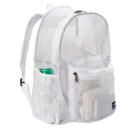- 20 PACKS | $11.49 PER PACK ||    Wholesale Case Lot: 20 pcs Heavy Duty Classic Gym Student Mesh See Through Netting Backpack Padded Straps