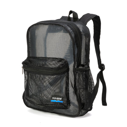 - 20 PACKS | $11.49 PER PACK ||    Wholesale Case Lot: 20 pcs Heavy Duty Classic Gym Student Mesh See Through Netting Backpack Padded Straps