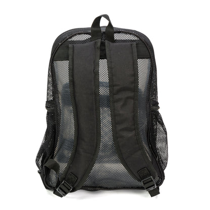 - 20 PACKS | $11.49 PER PACK ||    Wholesale Case Lot: 20 pcs Heavy Duty Classic Gym Student Mesh See Through Netting Backpack Padded Straps