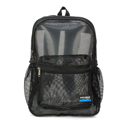 - 20 PACKS | $11.49 PER PACK ||    Wholesale Case Lot: 20 pcs Heavy Duty Classic Gym Student Mesh See Through Netting Backpack Padded Straps