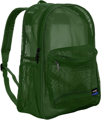 - 20 PACKS | $9.99 PER PACK ||    Wholesale Case Lot: 20 pcs Heavy Duty Classic Gym Student Mesh See Through Netting Backpack Padded Straps