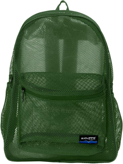 - 20 PACKS | $9.99 PER PACK ||    Wholesale Case Lot: 20 pcs Heavy Duty Classic Gym Student Mesh See Through Netting Backpack Padded Straps