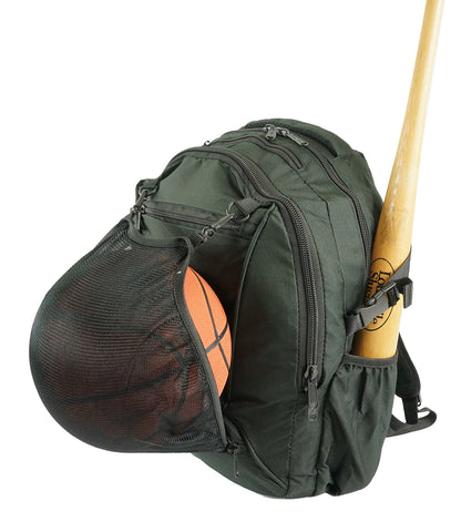 Wholesale Case Lot: 20pcs Heavy Duty 17 Inch Sports School Backpack | Dedicated Basketball Soccer Compartment  |||   20 PACKS | $18.49 PER PACK