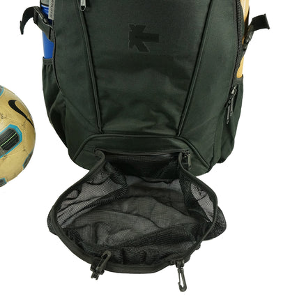 Wholesale Case Lot: 20pcs Heavy Duty 17 Inch Sports School Backpack | Dedicated Basketball Soccer Compartment  |||   20 PACKS | $18.49 PER PACK
