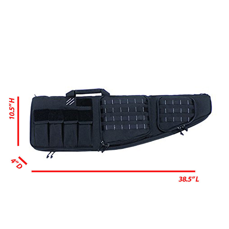 Wholesale Case Lot: 4 pcs Double Long Rifles Storage Bag with Mag Pockets Lockable Zippers |||  4 PACKS | $37.49 PER PACK
