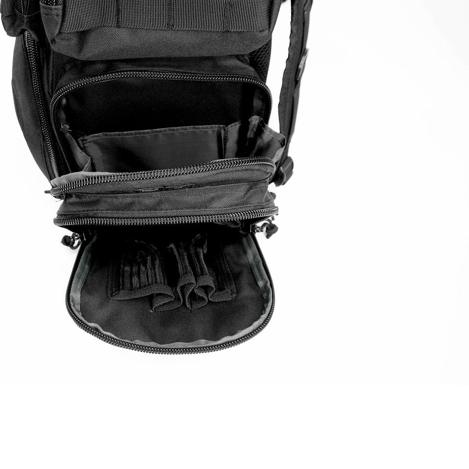 Multiple compartments Tactical Lockable Range Backpack with Free USA Patch and rain cover