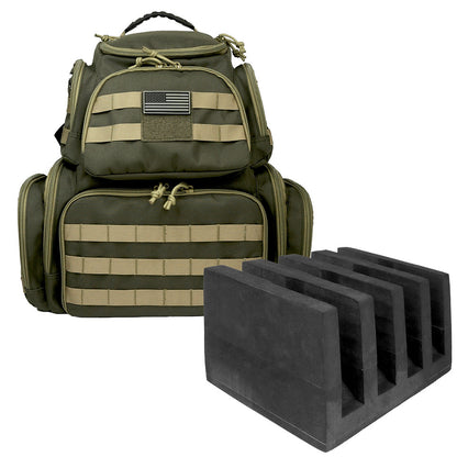 Multiple compartments Tactical Lockable Range Backpack with Free USA Patch and rain cover