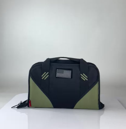 Wholesale Case Lot: 12pcs Pistol Case Lockable Memory Foam Handgun Storage Pouch Carrying Bag | 6 Magazine Pockets  |||  12 PACKS | $16.66 PER PACK