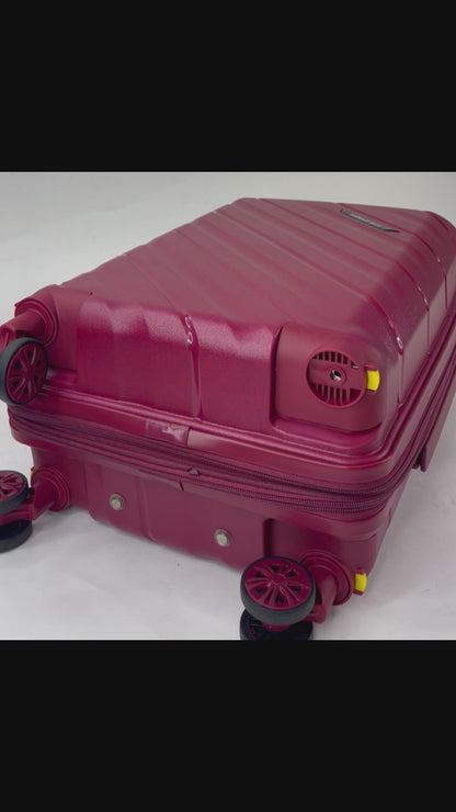 TravelEase 22" Expandable Spinner: Lightweight Carry-On with 360° Dual Wheels