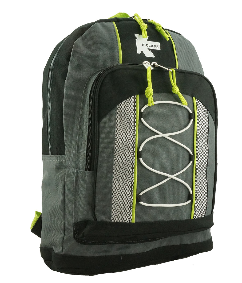 - 30 PACKS | $7.99 PER PACK ||   15" Lightweight Backpack with Bungee System Water Resistant